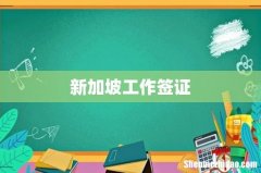 新加坡工作签证