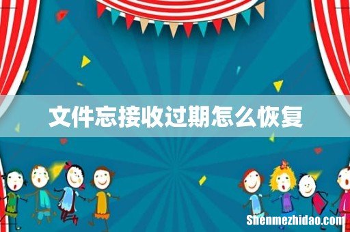 文件忘接收过期怎么恢复