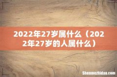 2022年27岁的人属什么 2022年27岁属什么