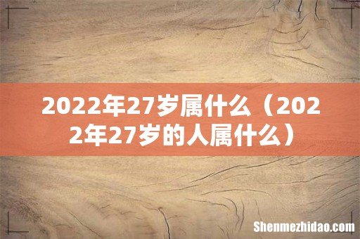 2022年27岁的人属什么 2022年27岁属什么