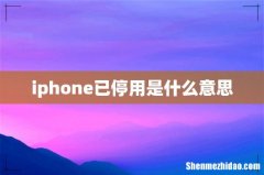 iphone已停用是什么意思
