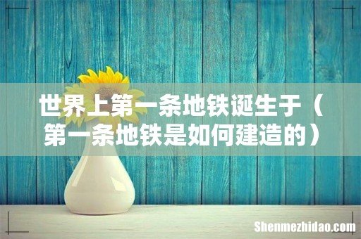 第一条地铁是如何建造的 世界上第一条地铁诞生于