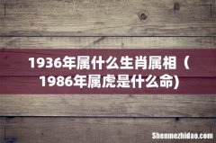 1936年属什么生肖属相（1986年属虎是什么命)