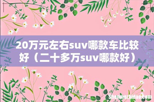 二十多万suv哪款好 20万元左右suv哪款车比较好