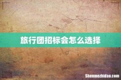 旅行团招标会怎么选择