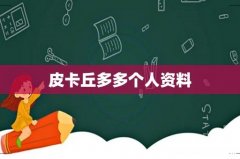 皮卡丘多多个人资料