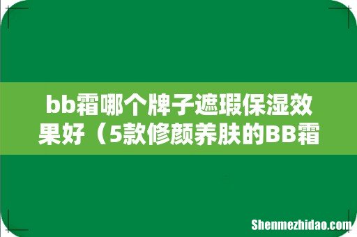 5款修颜养肤的BB霜 bb霜哪个牌子遮瑕保湿效果好