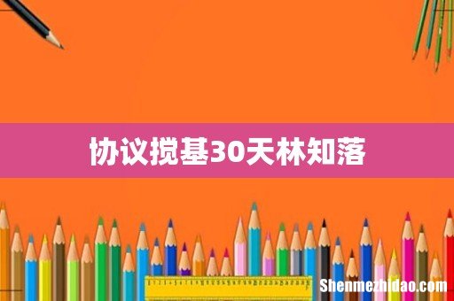 协议搅基30天林知落