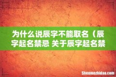 辰字起名禁忌 关于辰字起名禁忌 为什么说辰字不能取名