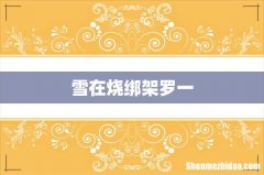 雪在烧绑架罗一