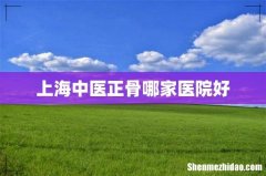 上海中医正骨哪家医院好