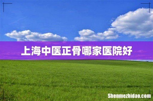 上海中医正骨哪家医院好