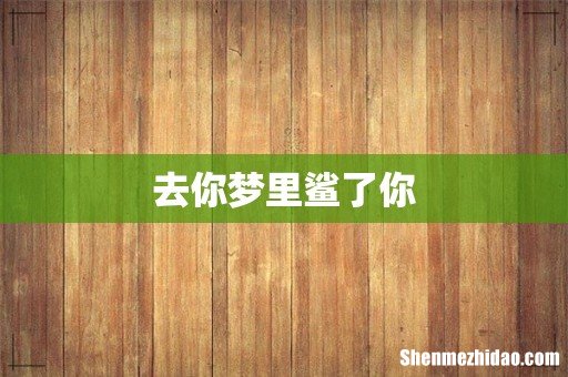去你梦里鲨了你