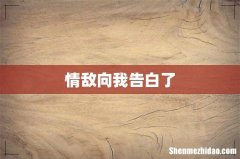情敌向我告白了