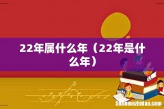 22年是什么年 22年属什么年