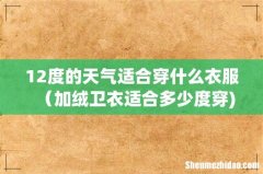 12度的天气适合穿什么衣服（加绒卫衣适合多少度穿)