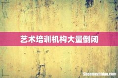 艺术培训机构大量倒闭