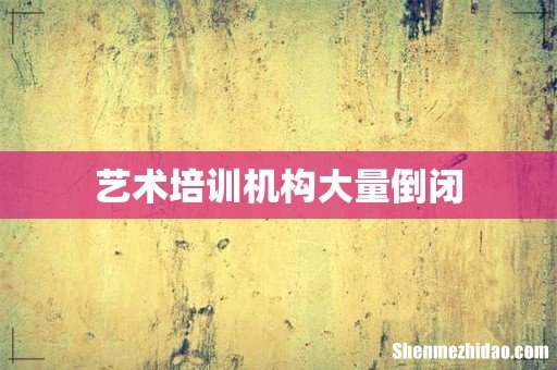 艺术培训机构大量倒闭