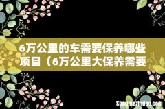 6万公里大保养需要做什么 6万公里的车需要保养哪些项目