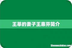 王莘的妻子王惠芬简介