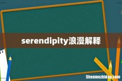 serendipity浪漫解释