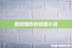 甜到爆炸的短篇小说