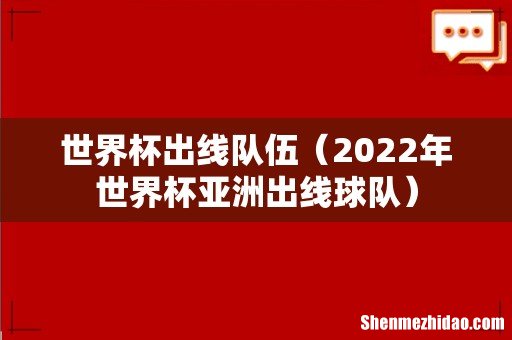 2022年世界杯亚洲出线球队 世界杯出线队伍