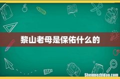 黎山老母是保佑什么的