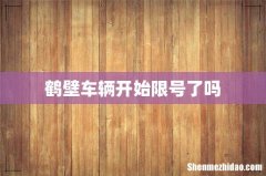 鹤壁车辆开始限号了吗