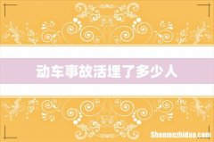 动车事故活埋了多少人