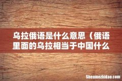 俄语里面的乌拉相当于中国什么话 乌拉俄语是什么意思