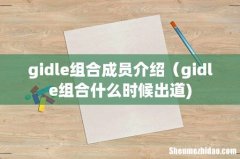 gidle组合成员介绍（gidle组合什么时候出道)