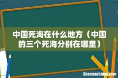 中国的三个死海分别在哪里 中国死海在什么地方