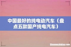 盘点五款国产纯电汽车 中国最好的纯电动汽车