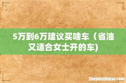 5万到6万建议买啥车(省油又适合女士开的车)