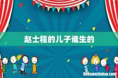 赵士程的儿子谁生的