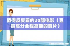 豆瓣高分全程高能的爽片 值得反复看的20部电影