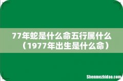 1977年出生是什么命 77年蛇是什么命五行属什么