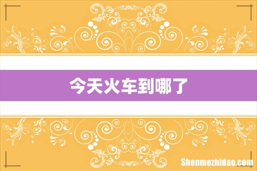 今天火车到哪了