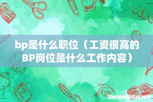 工资很高的BP岗位是什么工作内容 bp是什么职位