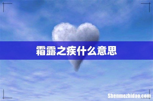 霜露之疾什么意思