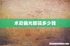 术后偏光眼镜多少钱