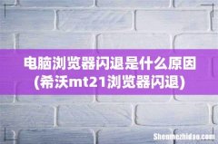 希沃mt21浏览器闪退 电脑浏览器闪退是什么原因