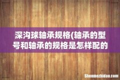 轴承的型号和轴承的规格是怎样配的 深沟球轴承规格