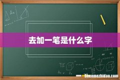 去加一笔是什么字