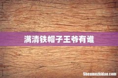 满清铁帽子王爷有谁