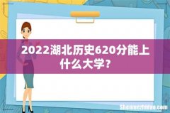 2022湖北历史620分能上什么大学？