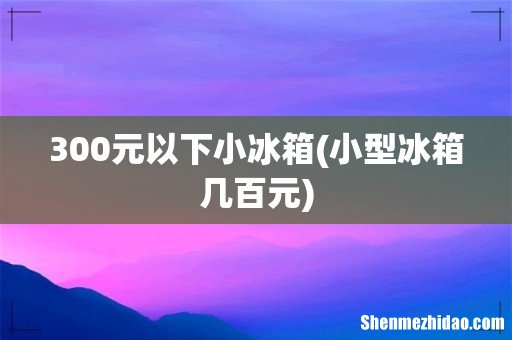 小型冰箱几百元 300元以下小冰箱
