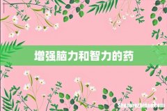 增强脑力和智力的药