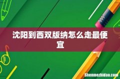 沈阳到西双版纳怎么走最便宜